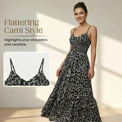 Leopard Print Cami Maxi Dress