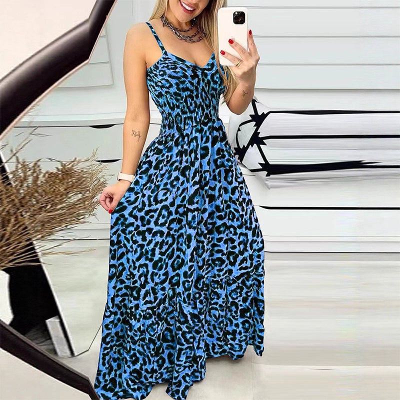 Leopard Print Cami Maxi Dress
