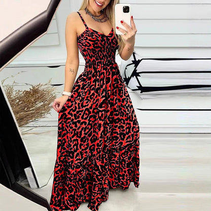 Leopard Print Cami Maxi Dress