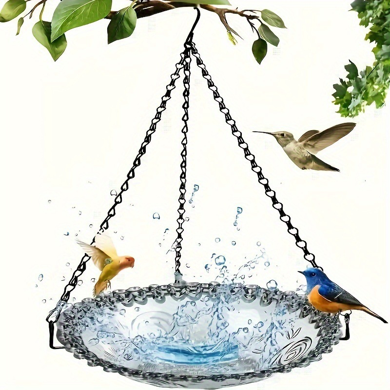 💞50K+ SOLD!🐦🌧️Vintage-Style Bird Feeder with Bath – Hangs anywhere, easy to fill. Attracts robins & blue tits. Perfect for nature lovers. 🏡✨