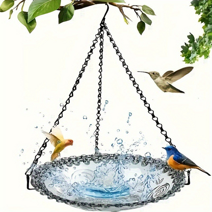 💞50K+ SOLD!🐦🌧️Vintage-Style Bird Feeder with Bath – Hangs anywhere, easy to fill. Attracts robins & blue tits. Perfect for nature lovers. 🏡✨