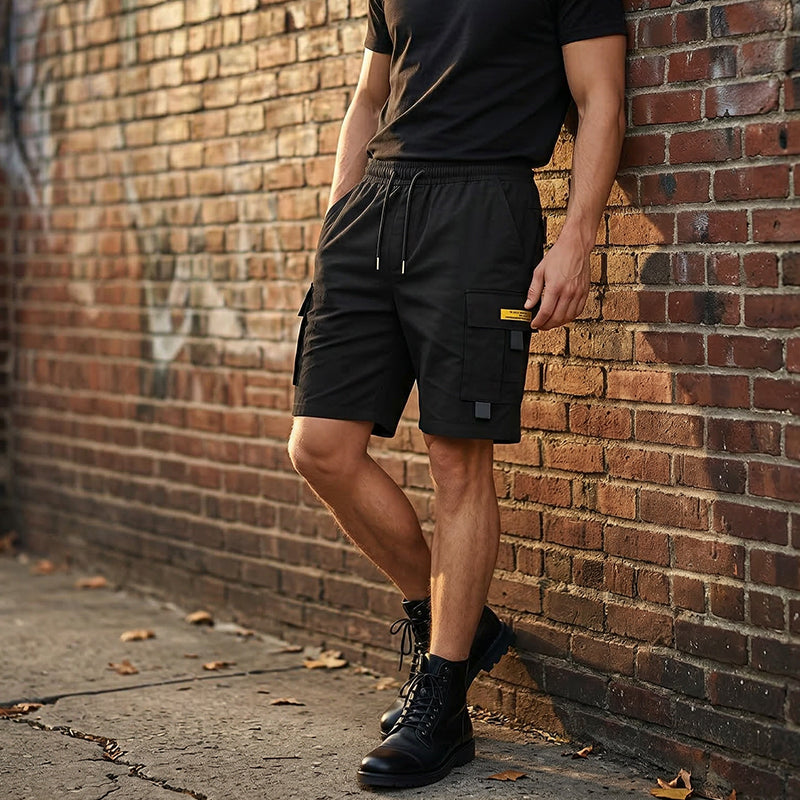 🩳 Men's Cargo Shorts with Drawstring – Easy pull-on, multi-pockets. Lightweight & comfy. Perfect for walks or gardening.