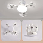 Remote-Controlled LED Ceiling Fan Light