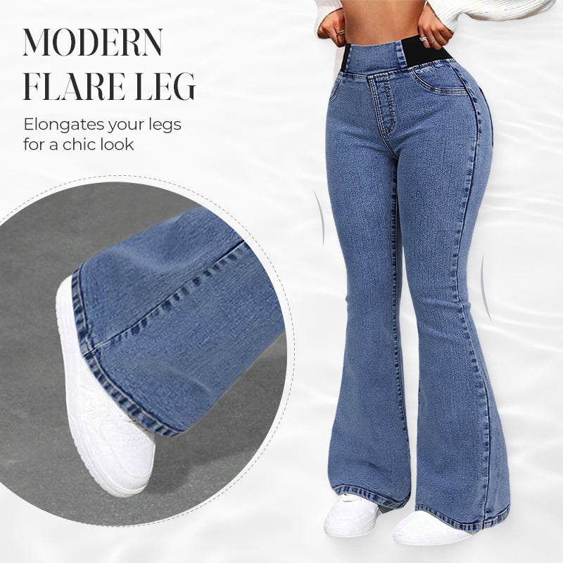 👖 Women's High-Waist Stretch Flare Denim Jeans