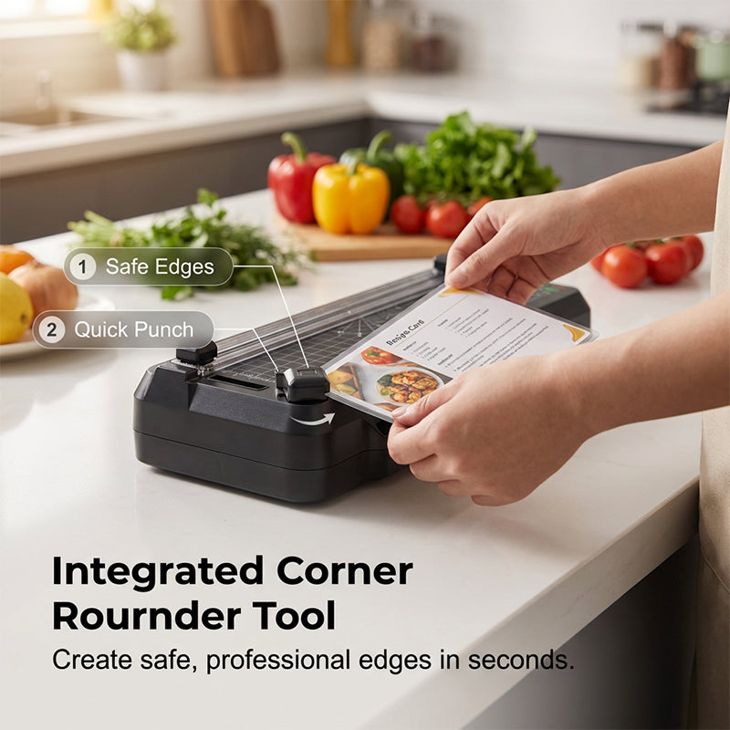 🔥A4 Thermal Laminating Machine with Paper Trimmer and Corner Rounder
