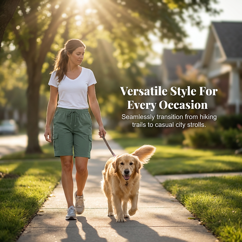 Women's Quick-Dry Cargo Shorts with Pockets