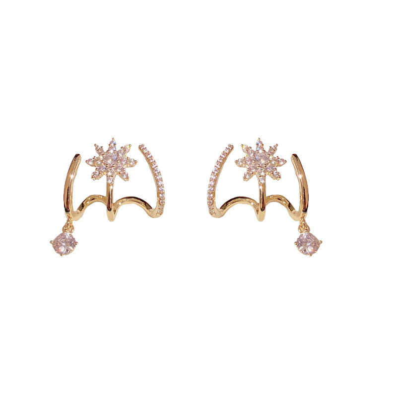💎 Sparkling Claw Earrings for Women – Unique Claw Cuff, Dangling Gem & Versatile Style 🌟