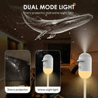 🔭Starry Sky Projector – 2-in-1 Galaxy Light & Warm Night Lamp – USB Powered & Interchangeable Films 🌌