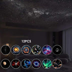🔭Starry Sky Projector – 2-in-1 Galaxy Light & Warm Night Lamp – USB Powered & Interchangeable Films 🌌