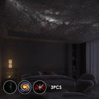 🔭Starry Sky Projector – 2-in-1 Galaxy Light & Warm Night Lamp – USB Powered & Interchangeable Films 🌌
