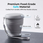 Collapsible Silicone Travel Cup with Lid