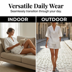 Women's Casual V-Neck Two-Piece Short Set