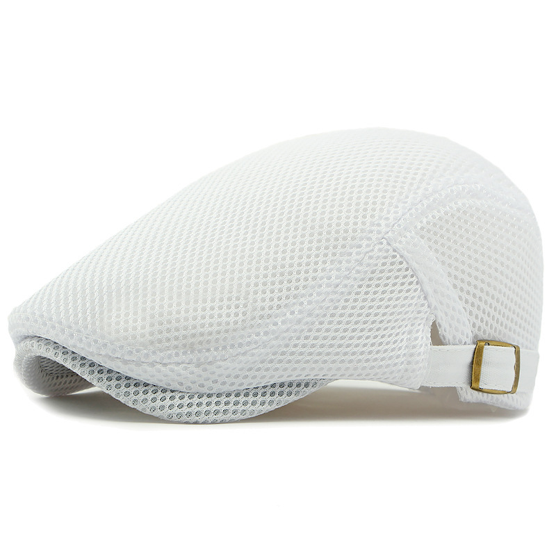 🧢Breathable Flat Cap with Adjustable Strap – Mesh Fabric, Classic Ivy Style & Built-in Sweatband – All-Day Comfort🌞