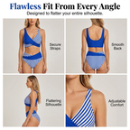 👙Two-Piece Color Block & Stripe Bikini Swimsuit