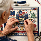 🎁Hot sale🧵USA 250th Anniversary Commemorative Cross Stitch Kit
