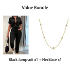 🥳 HOT SALE🥳💞50K+ SOLD!Women's Short Sleeve Button-Front Jumpsuit