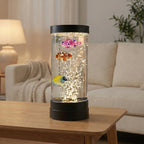 🐟💧 LED Fish Aquarium Bubble Lamp – 7-Color LED & Remote Control – USB/Battery Powered & Zen Ambience 🏠