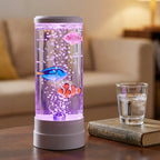 🐟💧 LED Fish Aquarium Bubble Lamp – 7-Color LED & Remote Control – USB/Battery Powered & Zen Ambience 🏠