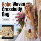 👜 Woven Crossbody Bag – Boho, Handwoven, Adjustable, Lightweight ✨