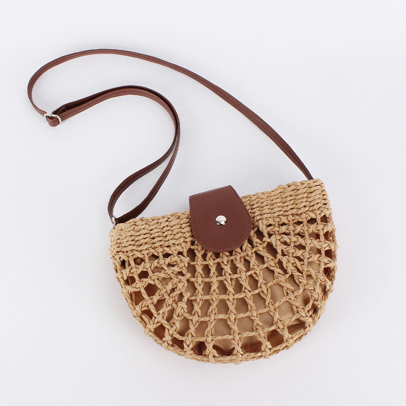 👜 Woven Crossbody Bag – Boho, Handwoven, Adjustable, Lightweight ✨
