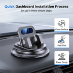 📱Rotating Dashboard Car Phone Holder – Secure, 360°, Easy Install 🔧
