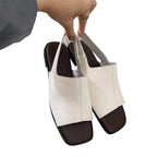 Women's Retro Square Toe Slingback Sandals