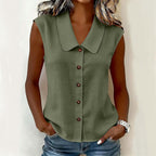 ☀️ Summer Chic Alert – Women’s V-Neck Button-Down Top For Every Occasion ☀️