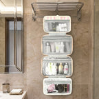 Striped Hanging Travel Toiletry Bag