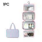 Striped Hanging Travel Toiletry Bag