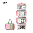 Striped Hanging Travel Toiletry Bag