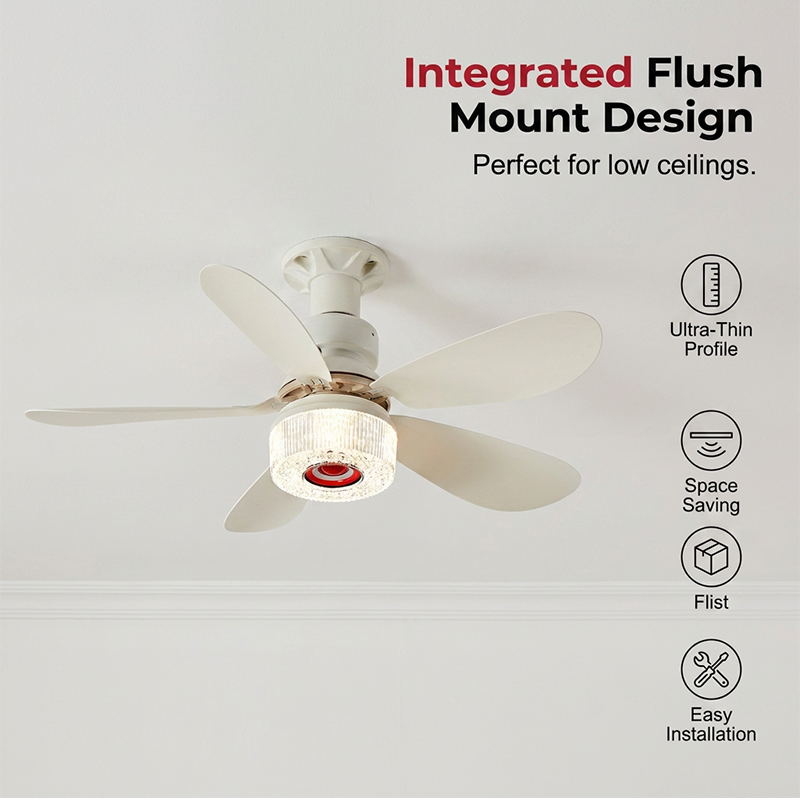 3-in-1 Ceiling Fan with Light and Bluetooth Speaker