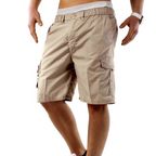 Men's Cargo Shorts – Elastic Waist, Multi-Pocket, Durable 🍁