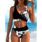 Women's Floral Print High Waist Bikini Set