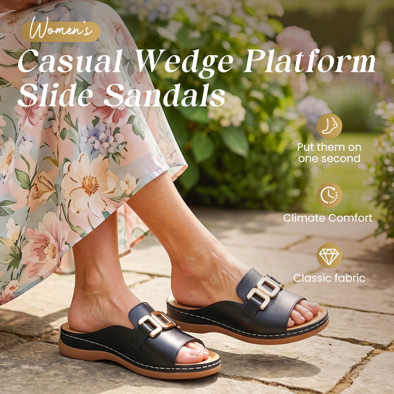 Artificial Leather Open Toe Slippers