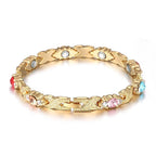 Fashionable Magnetic Bracelet with Rhinestones