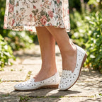 Women's Floral Hollow-Out Breathable Flat Loafers