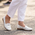 Women's Floral Hollow-Out Breathable Flat Loafers