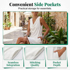 👗 Elegant Slim Fit Cowl Neck Dress – Sleeveless, Side Pockets, Versatile ✨