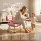 🪑 Rolling Low Stool with Backrest – Padded seat & silent casters – comfortable and mobile 🛠️