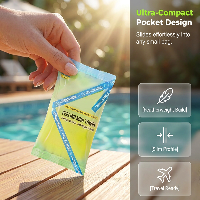 💦 Instant Cooling Towel – portable, breathable, perfect for workouts & travel!