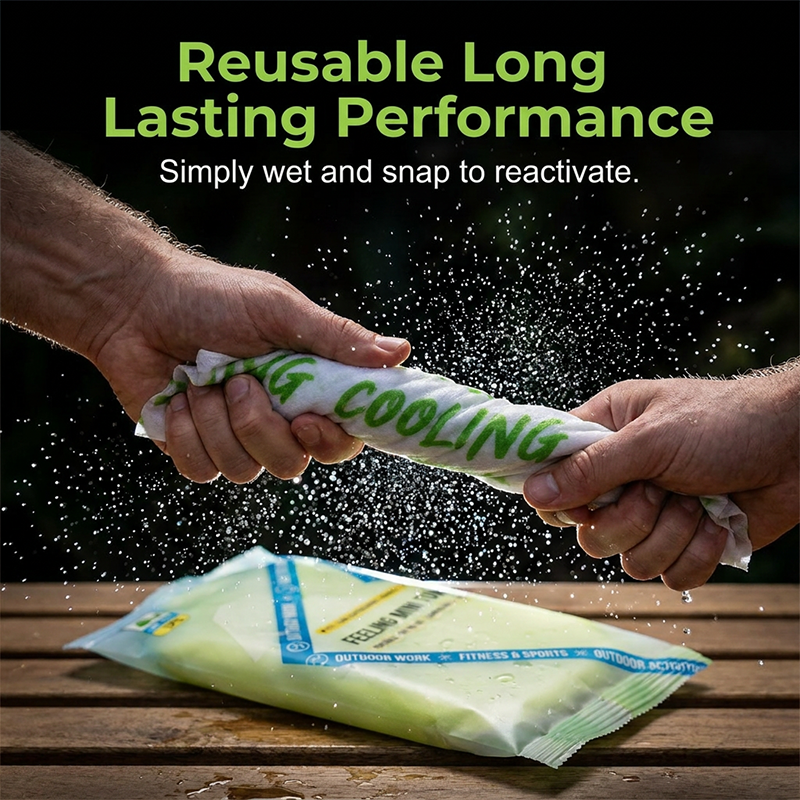 💦 Instant Cooling Towel – portable, breathable, perfect for workouts & travel!
