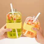 ❄️2-in-1 Ice Cube Maker Water Bottle Built-In Ice Tray, Food-Grade Silicone, Bpa-Free. Make Ice & Store Water In One Bottle 💼✈️