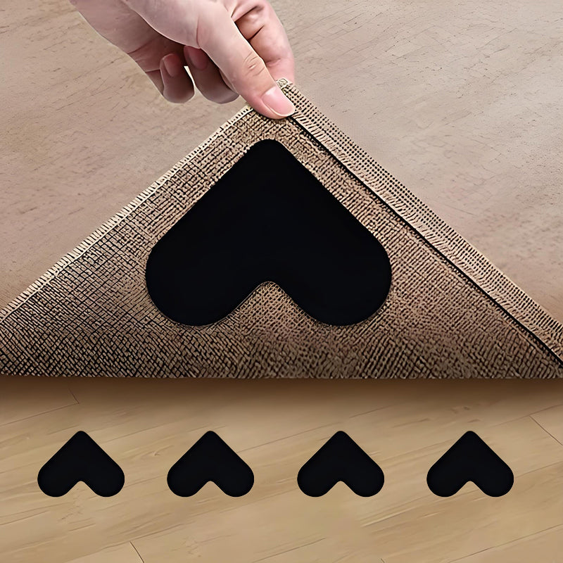 Heart-Shaped Reusable Non-Slip Rug Grippers