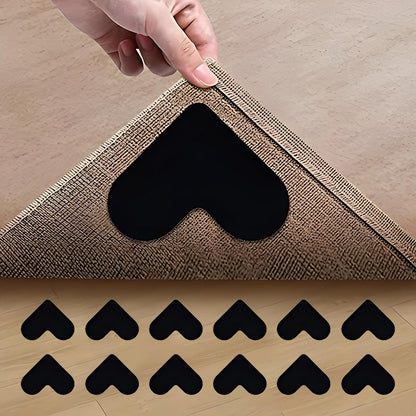 Heart-Shaped Reusable Non-Slip Rug Grippers