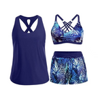 ✨Women's 3-Piece Swimsuit Tankini Set with Shorts