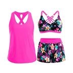 ✨Women's 3-Piece Swimsuit Tankini Set with Shorts