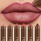 Long-Lasting Matte Lip Crayon for Women | 2-in-1 Liner & Lipstick | Hydrating & Non-Drying | Precision Triangular Tip | 6 Colors ✨