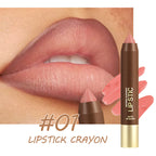 Long-Lasting Matte Lip Crayon for Women | 2-in-1 Liner & Lipstick | Hydrating & Non-Drying | Precision Triangular Tip | 6 Colors ✨