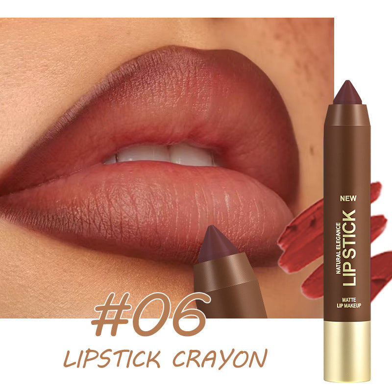 Long-Lasting Matte Lip Crayon for Women | 2-in-1 Liner & Lipstick | Hydrating & Non-Drying | Precision Triangular Tip | 6 Colors ✨