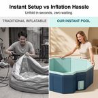 🏊‍♂️💦 Foldable Family Pool – no inflation, fast drain, compact storage!